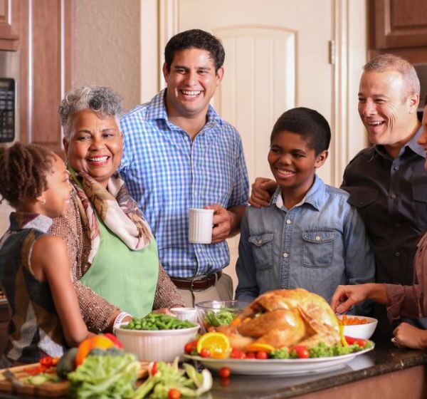 Family in the kitchen