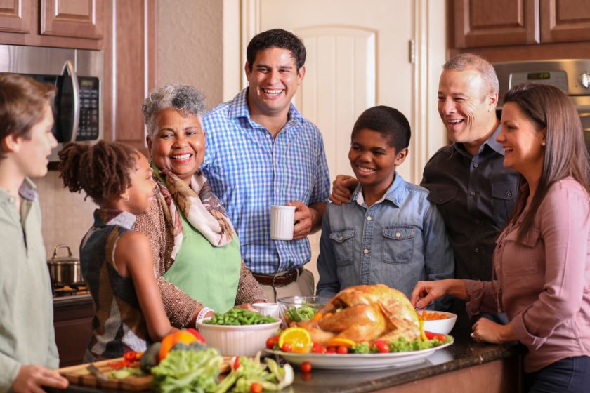 Family in the kitchen